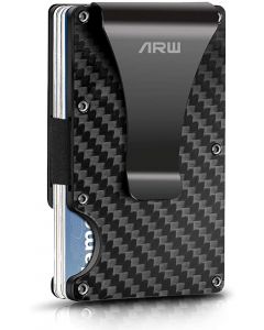 Carbon Fiber Wallet, ARW Metal Money Clip Wallet