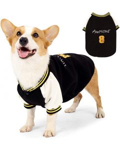 Lianzimau Pet Baseball Sweater Clothes with Fashion Pattern