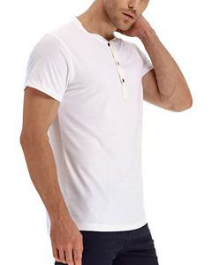 Mens Fashion Casual Front Placket Basic Long