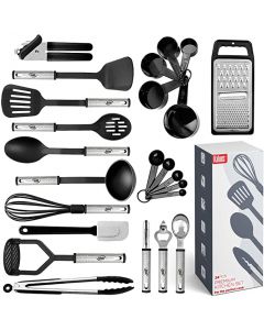 Kitchen Utensil Set 24 Nylon and Stainless Steel Utensil Set