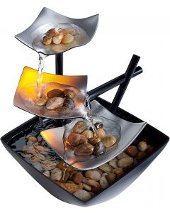 Tier Relaxation Tabletop Fountain, Automatic Pump