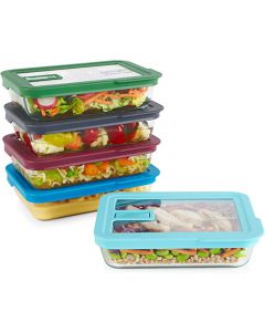 Pyrex No Leak 3 Cup Meal Prep Storage Set, 10-piece