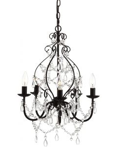 JONATHAN Y JYL9016A Maura 5-Light 17 CrystalMetal LED